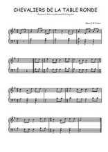 Téléchargez l'arrangement pour piano de la partition de Chevaliers de la Table ronde en PDF